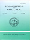 Bangladesh Journal of Plant Taxonomy