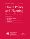 HEALTH POLICY AND PLANNING