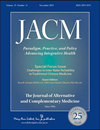 JOURNAL OF ALTERNATIVE AND COMPLEMENTARY MEDICINE