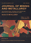 Journal of Mining and Metallurgy Section B-Metallurgy