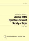 JOURNAL OF THE OPERATIONS RESEARCH SOCIETY OF JAPAN