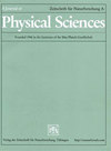 ZEITSCHRIFT FUR NATURFORSCHUNG SECTION A-A JOURNAL OF PHYSICAL SCIENCES